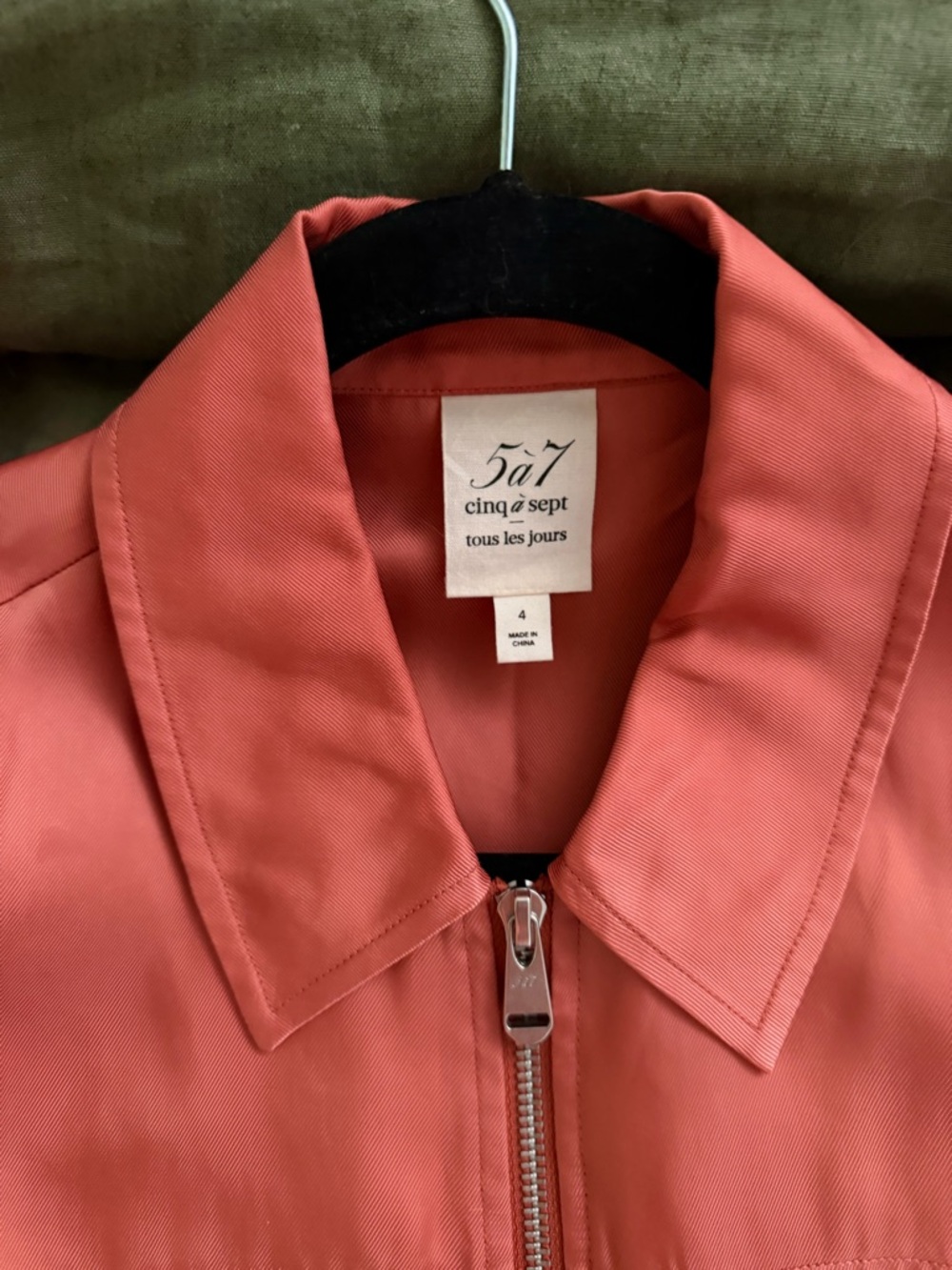 Cinq-a-Sept Women's Satin Utility Jumpsuit - Apricot - Picture 7 of 8